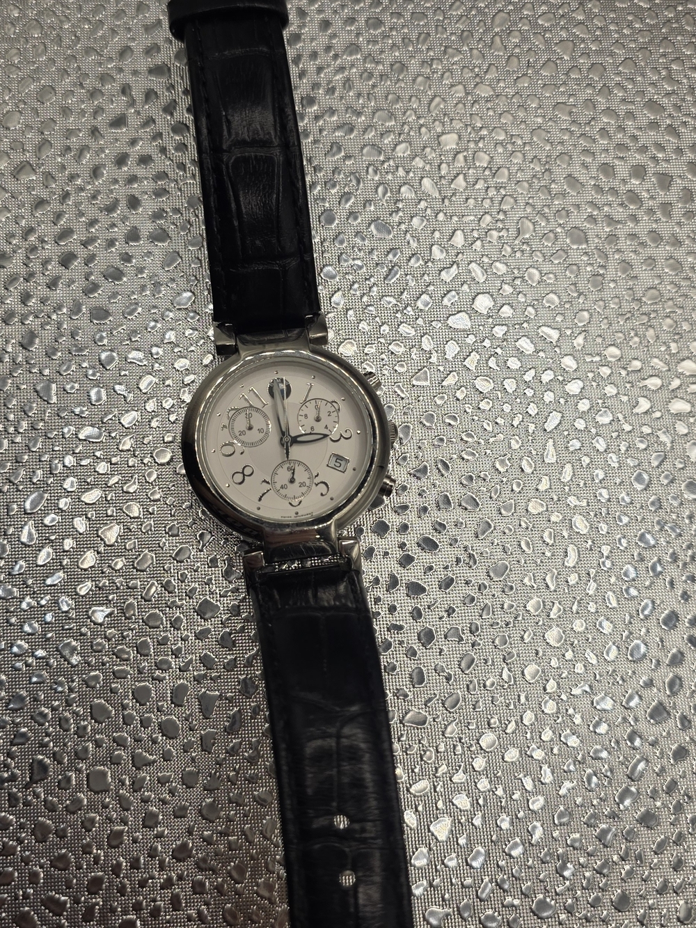 BMW Silver Case Watch with Black Strap